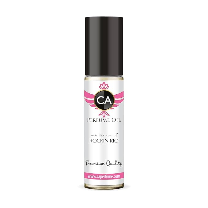 CA Perfume Impression of Rockin Rio for Women Fragrance Oil Floral Fruity Scent Long Lasting Perfumes for Women Travel Size TSA Ready Mini Parfum Body Oil Roll-on 0.33 Fl Oz 10ml