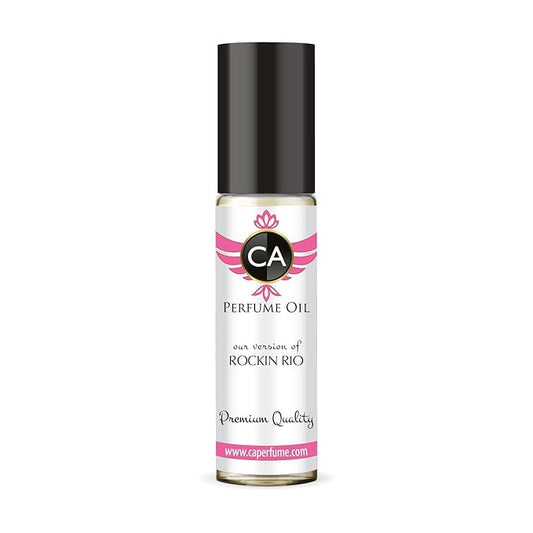 CA Perfume Impression of Rockin Rio for Women Fragrance Oil Floral Fruity Scent Long Lasting Perfumes for Women Travel Size TSA Ready Mini Parfum Body Oil Roll-on 0.33 Fl Oz 10ml