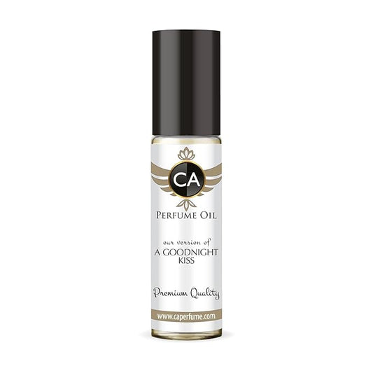 CA Perfume Impression of A Goodnight Kiss for Women Fragrance Oil Amber Floral Scent Long Lasting Perfumes for Women Travel Size TSA Ready Mini Parfum Body Oil Roll-on 0.33 Fl Oz 10ml