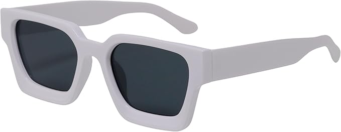 Retro Square Frame Sunglasses for Women Men Fashion Chunky Rectangle Sun Glasses UV400 Protection