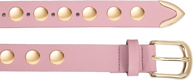 VATAN Women Leather Belt for Jeans Dresses Pants Fashion Ladies Casual Waist Belt with Gold Buckle