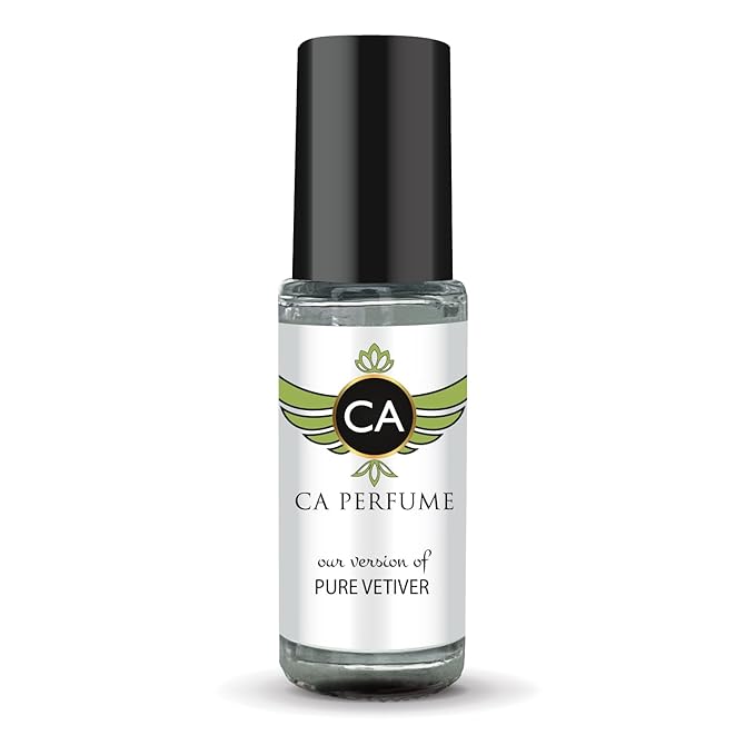CA Perfume Impression of Pure Vetiver for Men Perfume Oil Woody Aromatic Scent Long Lasting Cologne for Men Travel Size Mini Perfume Sample TSA Ready Body Oil Roll-on 0.14 Fl Oz 4ml