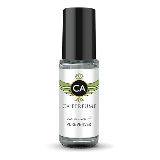 CA Perfume Impression of Pure Vetiver for Men Perfume Oil Woody Aromatic Scent Long Lasting Cologne for Men Travel Size Mini Perfume Sample TSA Ready Body Oil Roll-on 0.14 Fl Oz 4ml