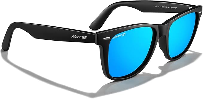 MERRY'S Classic Square Shape Polarized Sunglasses for Womens Mens Retro Designer UV400 Sun Glasses S6140