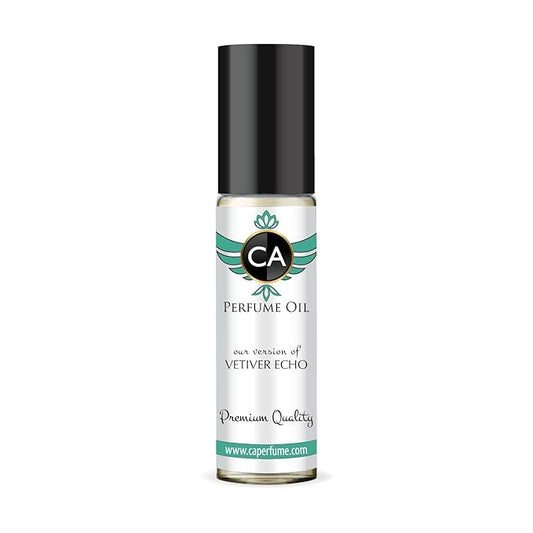 CA Perfume Originals Vetiver Echo Unisex Fragrance Oil Woody Scent Long Lasting Perfumes for Women & Men Travel Size TSA Ready Mini Parfum Body Oil Roll-on 0.33 Fl Oz 10ml