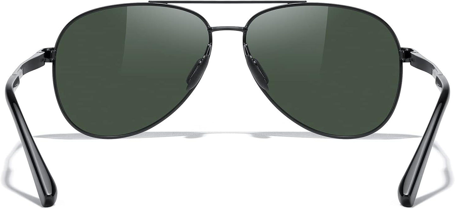 MERRY'S Aviator Sunglasses for Men Women - Polarized Driving Sun glasses Mirrored Lens UV 400 Protection 58 MM