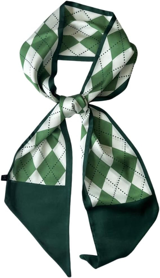 Silk Head Scarf for Hair Fashion Headwrap for Women Lightweight Neck Tie