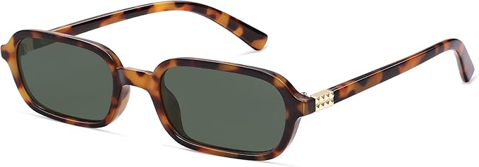 Retro Rectangular Sunglasses for Women Vintage Fashion Trendy Funny Small 90s Square Sunnies 2025 AP3698