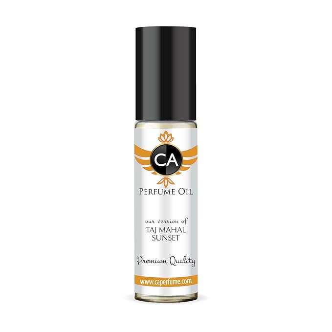 CA Perfume Impression of Taj Mahal Sunset for Women Fragrance Oil Floral Fruity Scent Long Lasting Perfumes for Women Travel Size TSA Ready Mini Parfum Body Oil Roll-on 0.33 Fl Oz 10ml