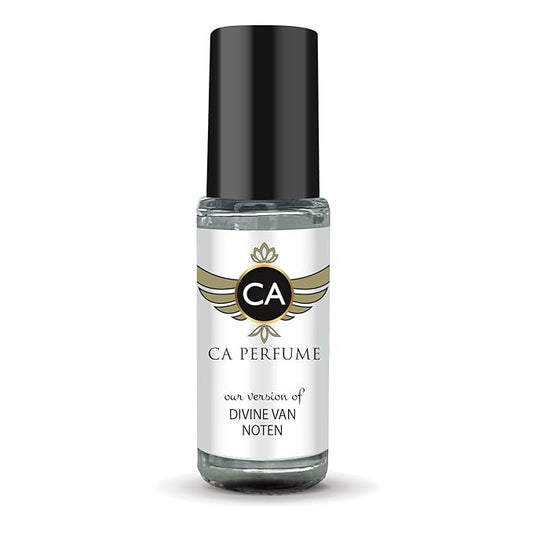 CA Perfume Impression of Divine Van Noten Unisex Fragrance Oil Oriental Woody Scent Long Lasting Perfumes for Women & Men Travel Size TSA Ready Mini Parfum Body Oil Roll-on 0.14 Fl Oz 4ml