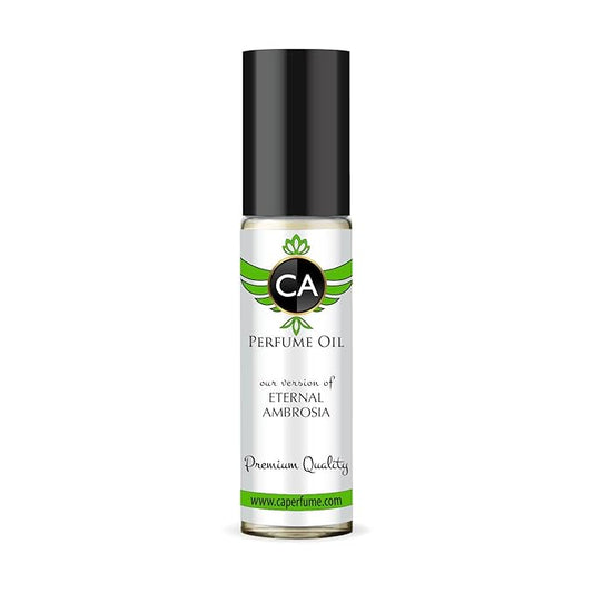 CA Perfume Originals Eternal Ambrosia Unisex Fragrance Oil Floral Fruity Scent Long Lasting Perfumes for Women & Men Travel Size TSA Ready Mini Parfum Body Oil Roll-on 0.33 Fl Oz 10ml