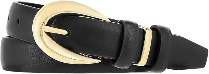 Womens Belts for Jeans Pants Leather Belt Dresses Fashion Gold Buckle Ladies Belt