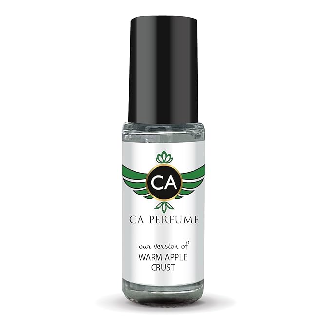 CA Perfume Originals Warm Apple Crust Unisex Fragrance Oil Gourmand Scent Long Lasting Perfumes for Women & Men Travel Size TSA Ready Mini Parfum Body Oil Roll-on 0.14 Fl Oz 4ml