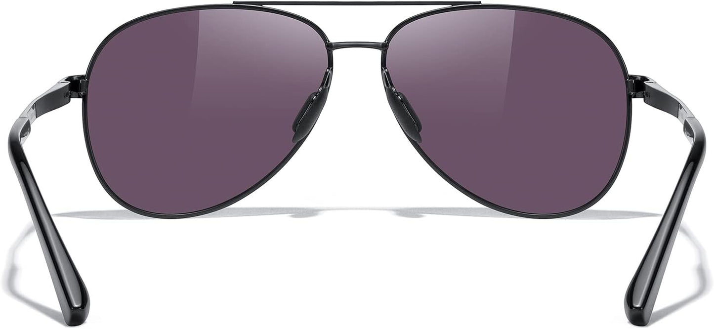 MERRY'S Aviator Sunglasses for Men Women - Polarized Driving Sun glasses Mirrored Lens UV 400 Protection 58 MM