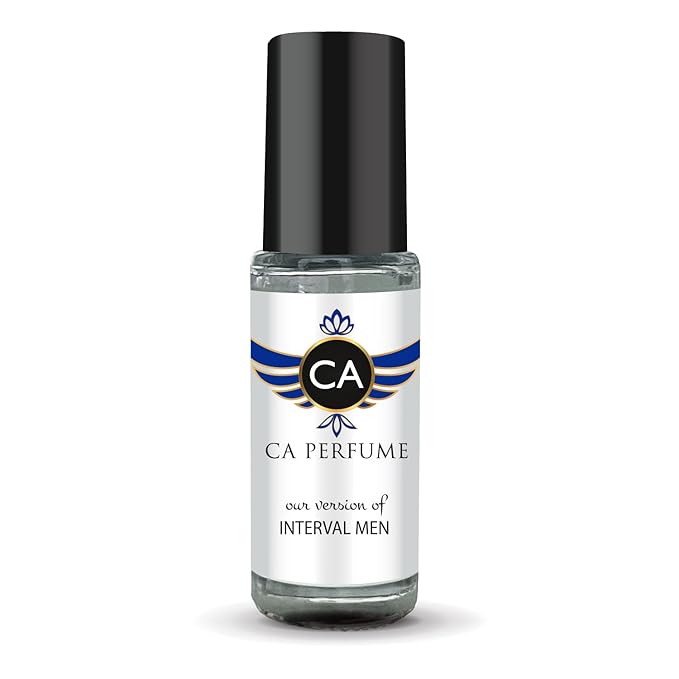 CA Perfume Impression of Interval Men Perfume Oil Amber Woody Scent Long Lasting Cologne for Men Travel Size Mini Perfume Sample TSA Ready Body Oil Roll-on 0.14 Fl Oz 4ml