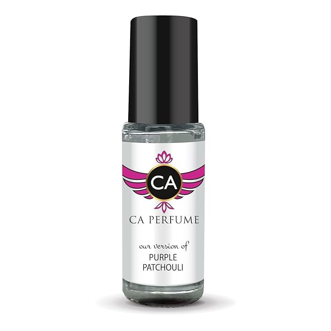 CA Perfume Impression of Purple Patchouli Unisex Fragrance Oil Floral Woody Musk Scent Long Lasting Perfumes for Women & Men Travel Size TSA Ready Mini Parfum Body Oil Roll-on 0.14 Fl Oz 4ml