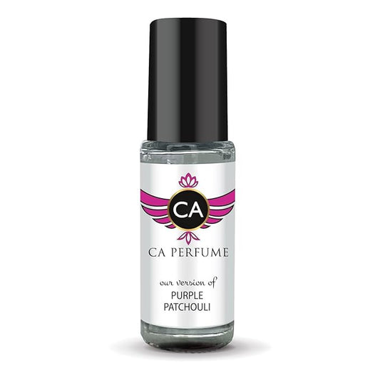 CA Perfume Impression of Purple Patchouli Unisex Fragrance Oil Floral Woody Musk Scent Long Lasting Perfumes for Women & Men Travel Size TSA Ready Mini Parfum Body Oil Roll-on 0.14 Fl Oz 4ml