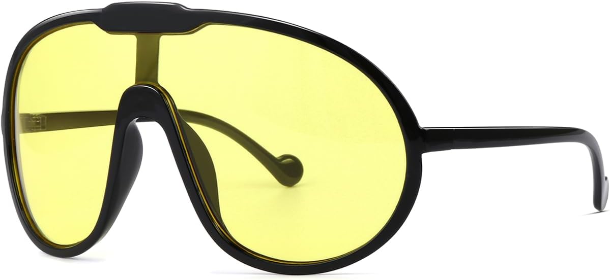 Trendy Oversized Sunglasses for Women Men Fashion Shield Aviator Sun Glasses UV400 Protection Goggles