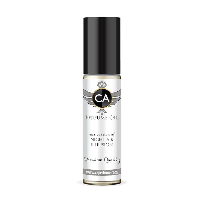 CA Perfume Originals Night Air Illusion Unisex Fragrance Oil Woody Aromatic Scent Long Lasting Perfumes for Women & Men Travel Size TSA Ready Mini Parfum Body Oil Roll-on 0.33 Fl Oz 10ml