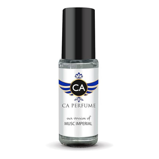 CA Perfume Impression of Musc Imperial Unisex Fragrance Oil Woody Floral Musk Scent Long Lasting Perfumes for Women & Men Travel Size TSA Ready Mini Parfum Body Oil Roll-on 0.14 Fl Oz 4ml