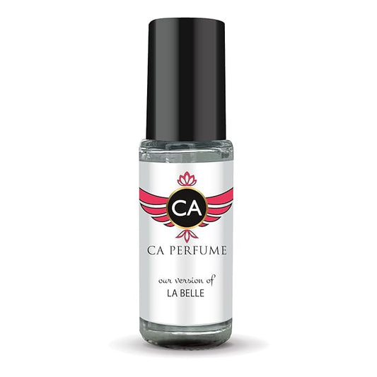 CA Perfume Impression of La Belle for Women Perfume Oil Amber Vanilla Scent Long Lasting Perfumes for Women Travel Size Mini Perfume Sample TSA Ready Body Oil Roll-on 0.14 Fl Oz 4ml