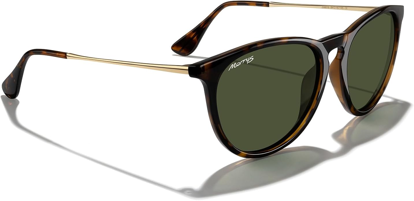 MERRY'S Vintage Polarized Sunglasses for Women Men Retro Round Mirrored Lens Sun glasses UV400