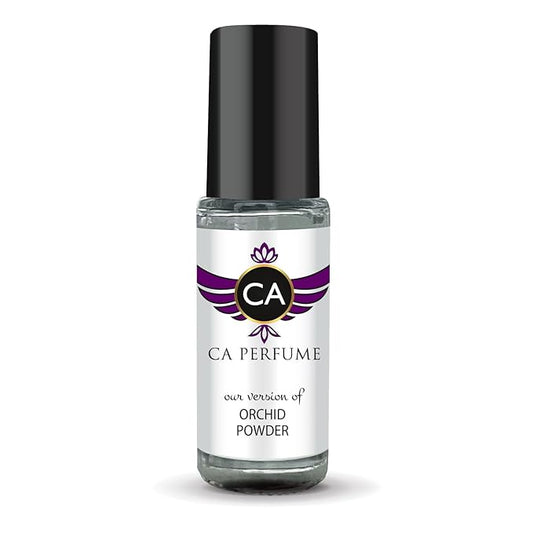 CA Perfume Impression of Orchid Powder Unisex Perfume Oil Floral Scent Long Lasting Fragrance for Women and Men Travel Size Mini Perfume Sample TSA Ready Body Oil Roll-on 0.14 Fl Oz 4ml