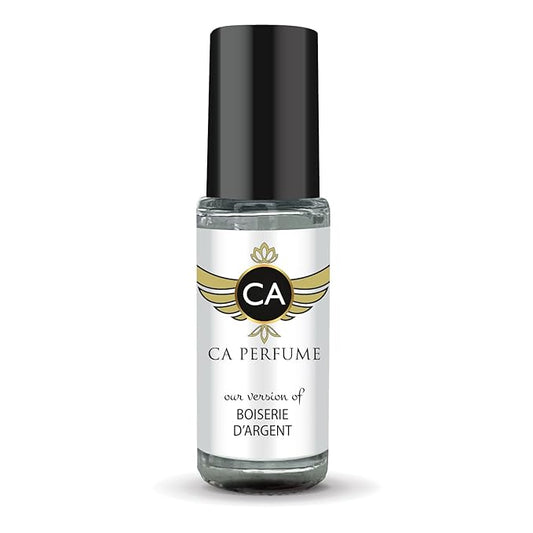 CA Perfume Impression of Boiserie D'argent Unisex Perfume Oil Woody Chypre Scent Long Lasting Fragrance for Women and Men Travel Size Mini Perfume Sample TSA Ready Body Oil Roll-on 0.14 Fl Oz 4ml