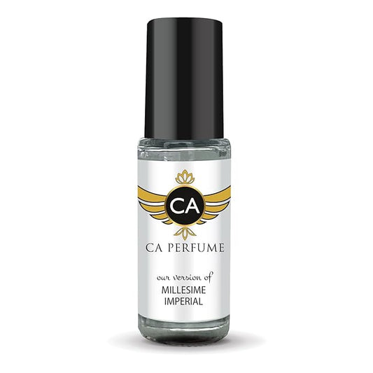 CA Perfume Impression of Millesime Imperial Unisex Perfume Oil Woody Floral Musk Long Lasting Fragrance for Women and Men Travel Size Mini Perfume Sample TSA Ready Body Oil Roll-on 0.14 Fl Oz 4ml