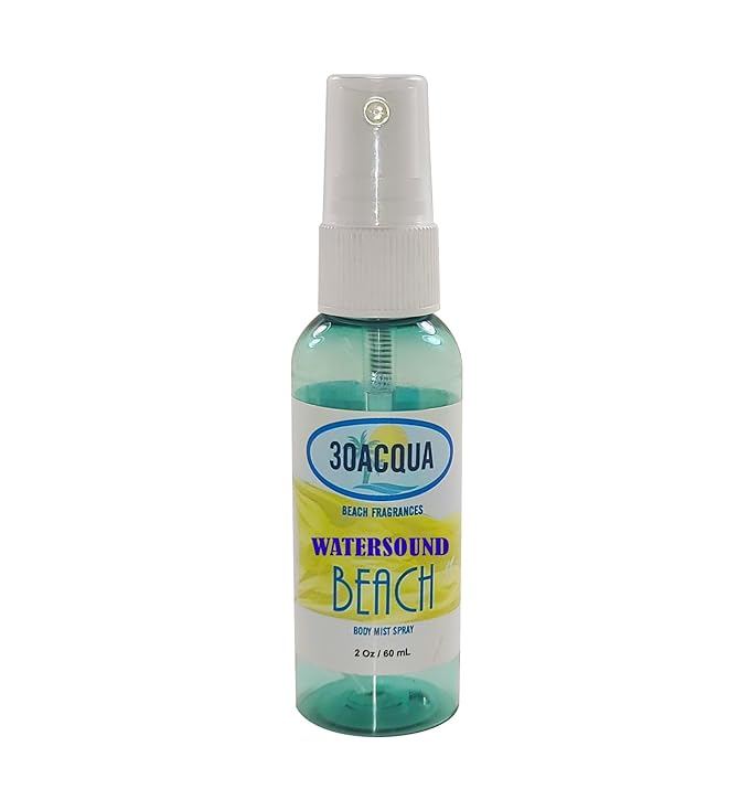 Water Sound Perfume Mist for Men and Women with Aquatic Marine Fragrance Notes; 2oz Spray Bottle (Watersound Beach)