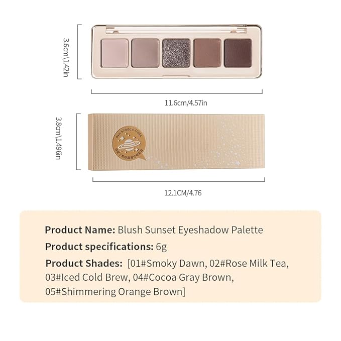 Neutral Nude Matte & Shimmer Eyeshadow Palette – Pink, Cocoa Brown & Champagne Gold Shades, Warm Nude Glitter Eye Shadow Contour Palette for Mature Women, Blue Green Eyes & Daily Natural Makeup