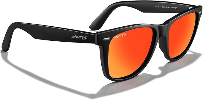 MERRY'S Classic Square Shape Polarized Sunglasses for Womens Mens Retro Designer UV400 Sun Glasses S6140