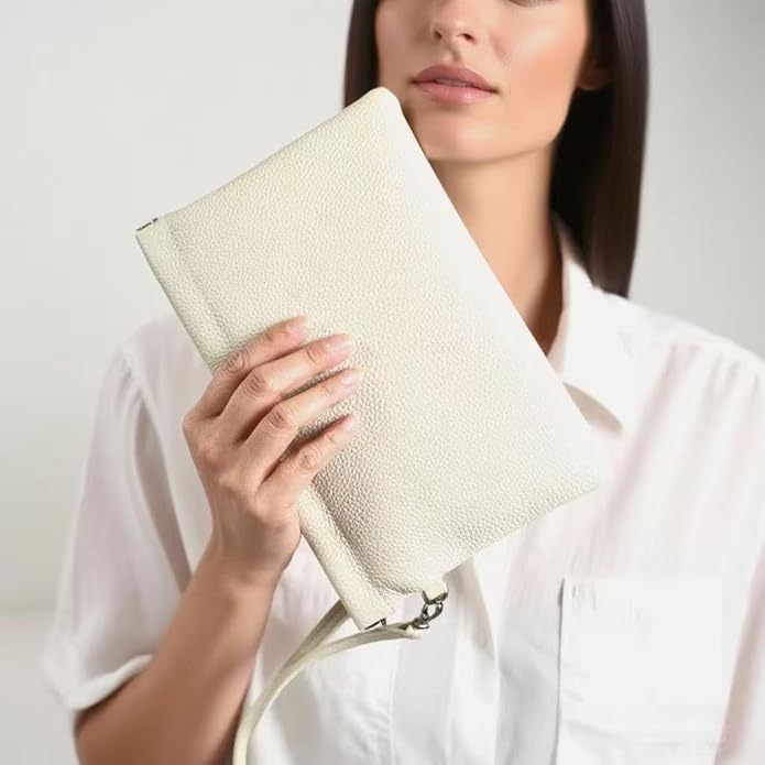 Genuine Leather Wristlet Handbags Purses Cell Phone Pocket Clutch Wallet Coin Purse For Men Women