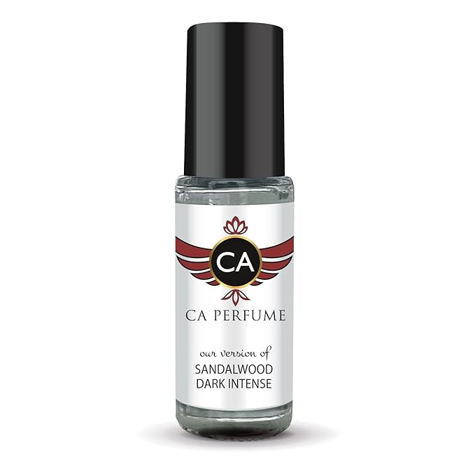 CA Perfume Impression of Sandalwood Dark Intense for Women Perfume Oil Amber Woody Scent Long Lasting Perfumes for Women Travel Size Mini Perfume Sample TSA Ready Body Oil Roll-on 0.14 Fl Oz 4ml