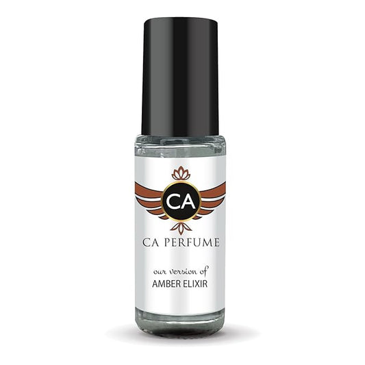 CA Perfume Impression of Amber Elixir for Women Perfume Oil Amber Scent Long Lasting Perfumes for Women Travel Size Mini Perfume Sample TSA Ready Body Oil Roll-on 0.14 Fl Oz 4ml