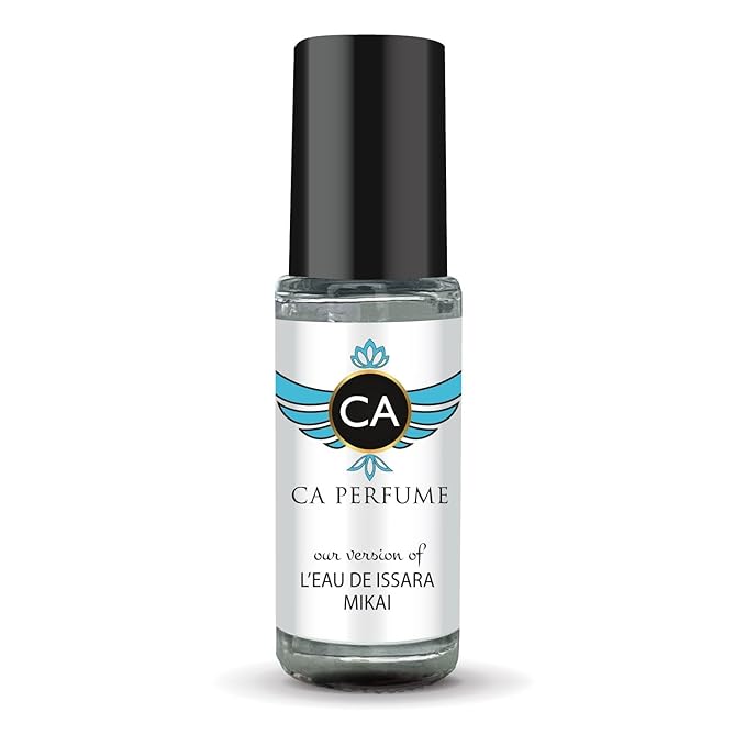 CA Perfume Impression of L'eau De Miyake for Men Fragrance Oil Woody Scent Long Lasting Cologne for Men Travel Size TSA Ready Mini Parfum Body Oil Roll-on 0.14 Fl Oz 4ml