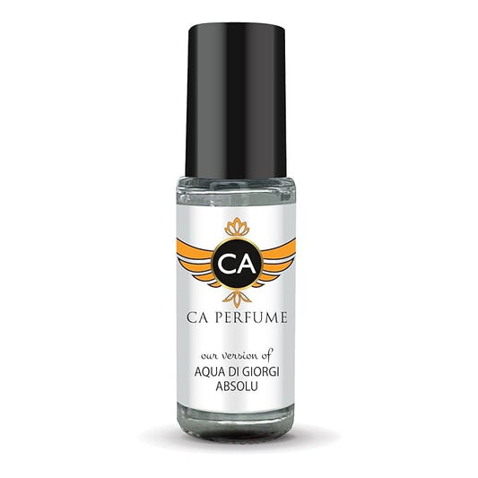 CA Perfume Impression of Aqua Di Giorgi Absolu for Men Perfume Oil Woody Aromatic Scent Long Lasting Cologne for Men Travel Size Mini Perfume Sample TSA Ready Body Oil Roll-on 0.14 Fl Oz 4ml