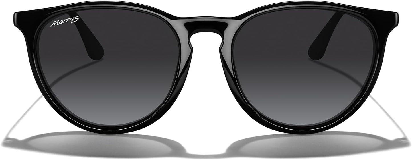MERRY'S Vintage Polarized Sunglasses for Women Men Retro Round Mirrored Lens Sun glasses UV400