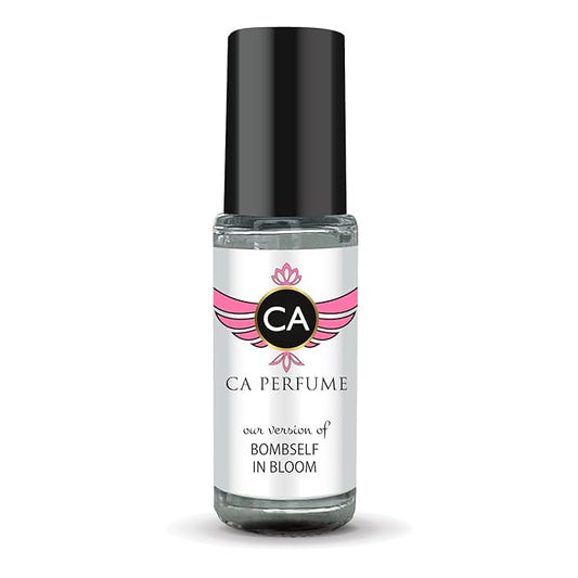 CA Perfume Impression of Bombself In Bloom for Women Perfume Oil Floral Scent Long Lasting Perfumes for Women Travel Size Mini Perfume Sample TSA Ready Body Oil Roll-on 0.14 Fl Oz 4ml