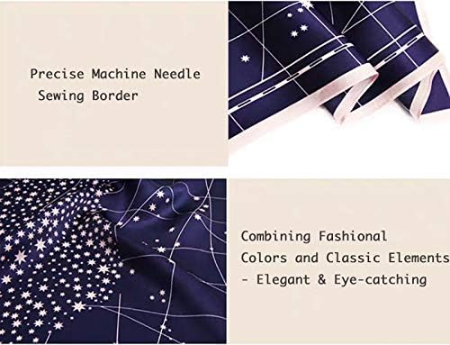 ANDANTINO 100% Real Mulberry Silk Scarf -21'' x 21''- Lightweight Neckerchief –Women Men Small Square Digital Printed Scarves