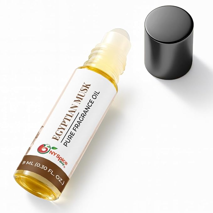 NY Spice Shop Egyptian Musk Fragrance – Pack of 1 Soft Floral Musk – Musky Essence & Oil Base Fragrance Blend with Enduring Aroma Tone – Traditional Arabic Perfume for Personal Scent Collection
