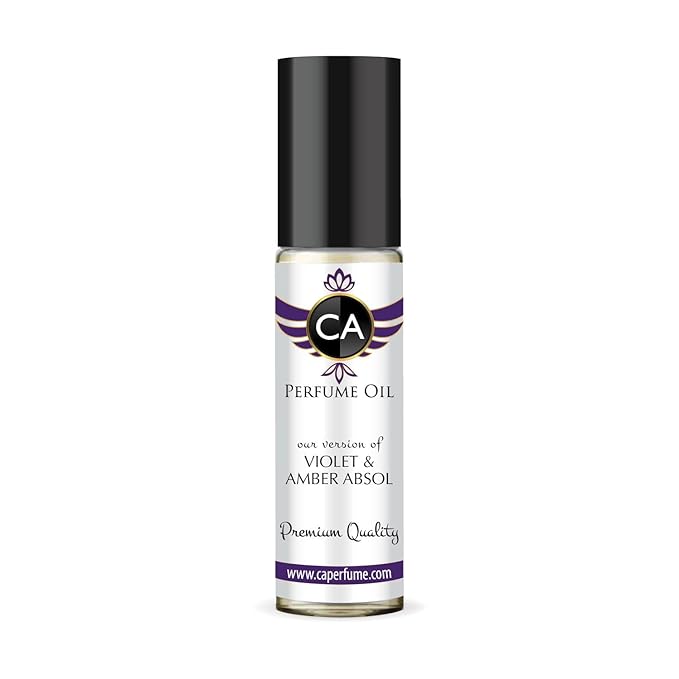 CA Perfume Impression of Violet & Amber Absol Unisex Fragrance Oil Amber Floral Scent Long Lasting Perfumes for Women & Men Travel Size TSA Ready Mini Parfum Body Oil Roll-on 0.33 Fl Oz 10ml