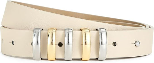Belts for Women with Gold Buckle Faux Leather Belts Fashion Casual belts for jeans
