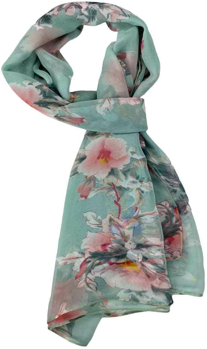 Xyueanlo Scarfs for Women Lightweight Scarves Fashion Print Floral Pattern Scarf Shawls