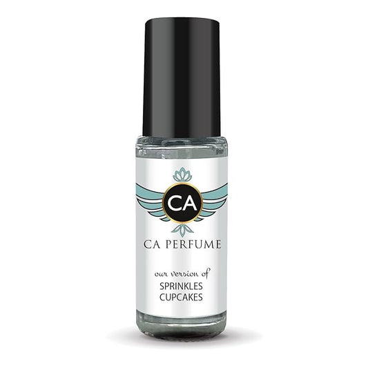 CA Perfume Originals Sprinkles Cupcakes Unisex Fragrance Oil Gourmand Scent Long Lasting Perfumes for Women & Men Travel Size TSA Ready Mini Parfum Body Oil Roll-on 0.14 Fl Oz 4ml