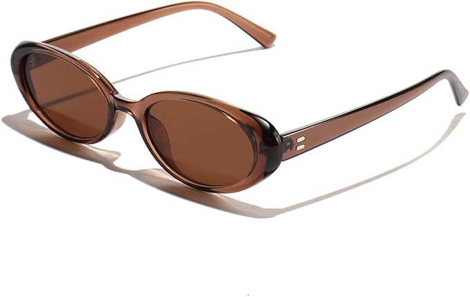 Oval Sunglasses for Women Men Fashion Small 90s Style Sun Glasses UV400