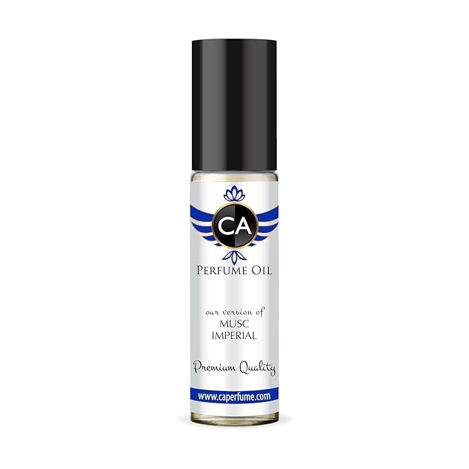 CA Perfume Impression of Musc Imperial Unisex Fragrance Oil Woody Floral Musk Scent Long Lasting Perfumes for Women & Men Travel Size TSA Ready Mini Parfum Body Oil Roll-on 0.33 Fl Oz 10ml