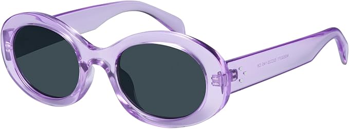 mosanana Oval Retro Trendy Sunglasses for Women 90s Style MS52371