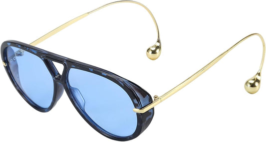 SODQW Oversized Aviator Sunglasses for Women With Earring Trendy Large Big XL Size 2025 Designer Ladies Shades