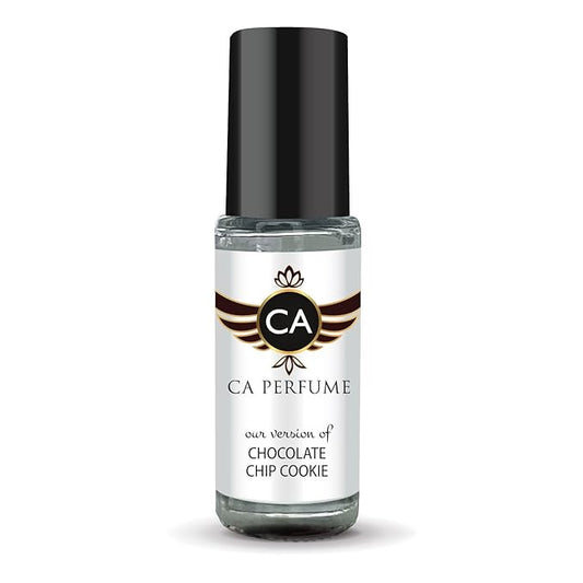 CA Perfume Originals Chocolate Chip Cookie Unisex Fragrance Oil Gourmand Scent Long Lasting Perfumes for Women & Men Travel Size TSA Ready Mini Parfum Body Oil Roll-on 0.14 Fl Oz 4ml